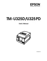 Epson U325 - TM B/W Dot-matrix Printer User Manual preview