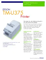 Epson U375 - TM B/W Dot-matrix Printer Specifications preview