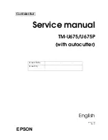 Epson U675 - TM Color Dot-matrix Printer Service Manual предпросмотр