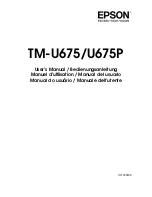 Preview for 1 page of Epson U675 - TM Color Dot-matrix Printer User Manual