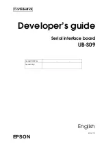 Предварительный просмотр 1 страницы Epson UB-S09 Developer'S Manual