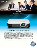 Предварительный просмотр 1 страницы Epson VS315W Product Overview