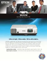 Preview for 1 page of Epson VS350W Brochure & Specs