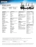 Предварительный просмотр 4 страницы Epson VS350W Brochure & Specs