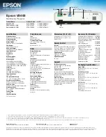 Epson VS400 Specifications предпросмотр