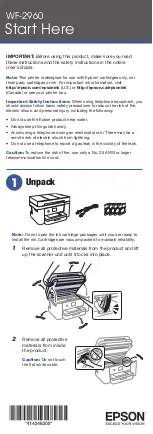 Epson WF-2960 Installation Manual preview