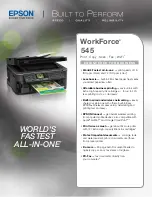 Epson WorkForce 545 Specifications preview