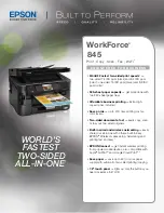 Epson WorkForce 845 Specifications preview