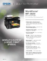 Epson WorkForce WF-3530 Specifications preview