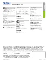 Preview for 2 page of Epson WorkForce WF-7110 Specification Sheet