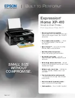 Preview for 1 page of Epson XP-410 Product Specifications