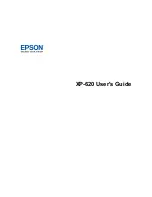 Предварительный просмотр 1 страницы Epson XP-620 Series User Manual