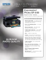 Epson XP-850 Brochure preview