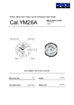 Предварительный просмотр 19 страницы Epson YM26A Watch Movement Specification And Drawing