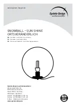 Предварительный просмотр 1 страницы Epstein-Design Snowball Sun Shine Manual