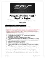 EPV Peregrine Tension 235 User Manual предпросмотр