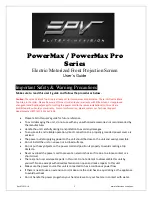 Предварительный просмотр 1 страницы EPV PowerMax Pro Series User Manual