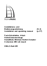 Preview for 1 page of eQ-3 Homematic HM-LC-Sw4-DR Installation And Operating Manual