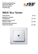 Preview for 1 page of eQ-3 MAX! Eco Switch Operating Manual