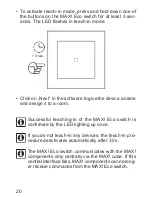 Preview for 20 page of eQ-3 MAX! Eco Taster Operating Manual