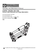 Equalizer SG11TM Operation And Maintenance Manual предпросмотр