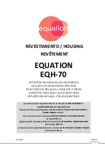 EQUATION EQH-70 Installation, Use And Maintenance Instructions preview