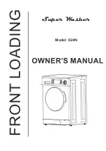 Equator Super Washer 824N Owner'S Manual предпросмотр