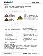 Preview for 2 page of Equinox Systems 400W UV Cannon User Manual