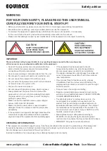 Preview for 2 page of Equinox Systems Colour Raider Uplighter Pack User Manual