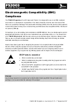 Preview for 7 page of Equinox Systems FS2003 User Manual