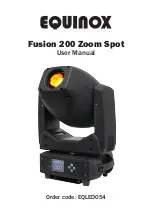 Equinox Systems Fusion 200 Zoom Spot User Manual предпросмотр