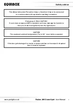 Preview for 3 page of Equinox Systems Fusion 200 Zoom Spot User Manual