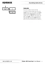 Preview for 17 page of Equinox Systems Fusion 200 Zoom Spot User Manual