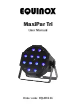 Equinox Systems MaxiPar Tri User Manual preview