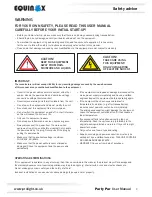 Preview for 2 page of Equinox Systems Party Par EQLED015 User Manual