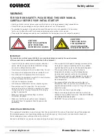 Предварительный просмотр 2 страницы Equinox Systems Promo Spot EQLED86 User Manual