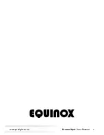 Предварительный просмотр 8 страницы Equinox Systems Promo Spot EQLED86 User Manual