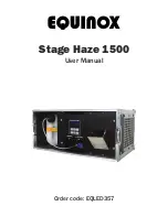 Preview for 1 page of Equinox Systems Stage Haze 1500 User Manual