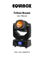 Предварительный просмотр 1 страницы Equinox Systems Triton Beam EQLED071 User Manual