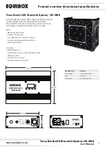 Предварительный просмотр 3 страницы Equinox Systems Truss Booth LED Starcloth System CW MKII User Manual