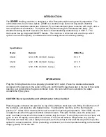 Preview for 3 page of Equipex Sodir CS0E Operation Manual