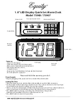 Предварительный просмотр 1 страницы Equity 75905 Manual