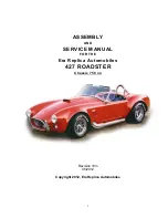 Era Replica Automobiles 427 ROADSTER Assembly And Service Manual предпросмотр