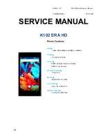 Preview for 1 page of ERA K102 ERA HD Service Manual