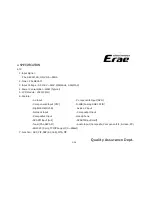 Предварительный просмотр 3 страницы ERAE Electronics Industry elt3220 Service Manual