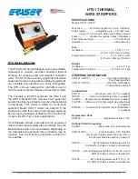 Предварительный просмотр 2 страницы Eraser HTS1 Series Operating Manual