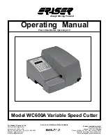 Eraser WC600A Operating Manual preview