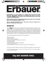 Предварительный просмотр 3 страницы Erbauer ERB015SDS Owner'S Manual