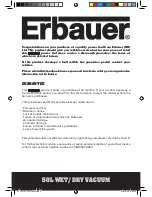 Предварительный просмотр 3 страницы Erbauer ERB064VAC User Manual