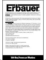 Preview for 3 page of Erbauer ERB069PRW Owner'S Manual